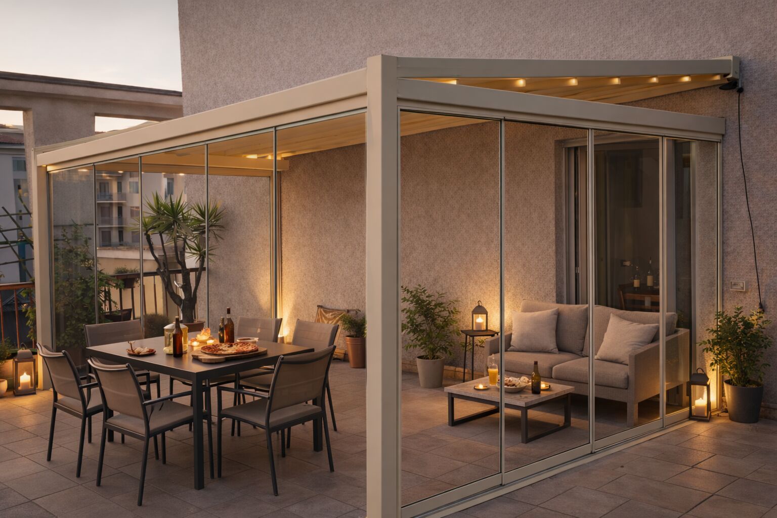 Pergola bioclimatica terrazzo — Espresstenda