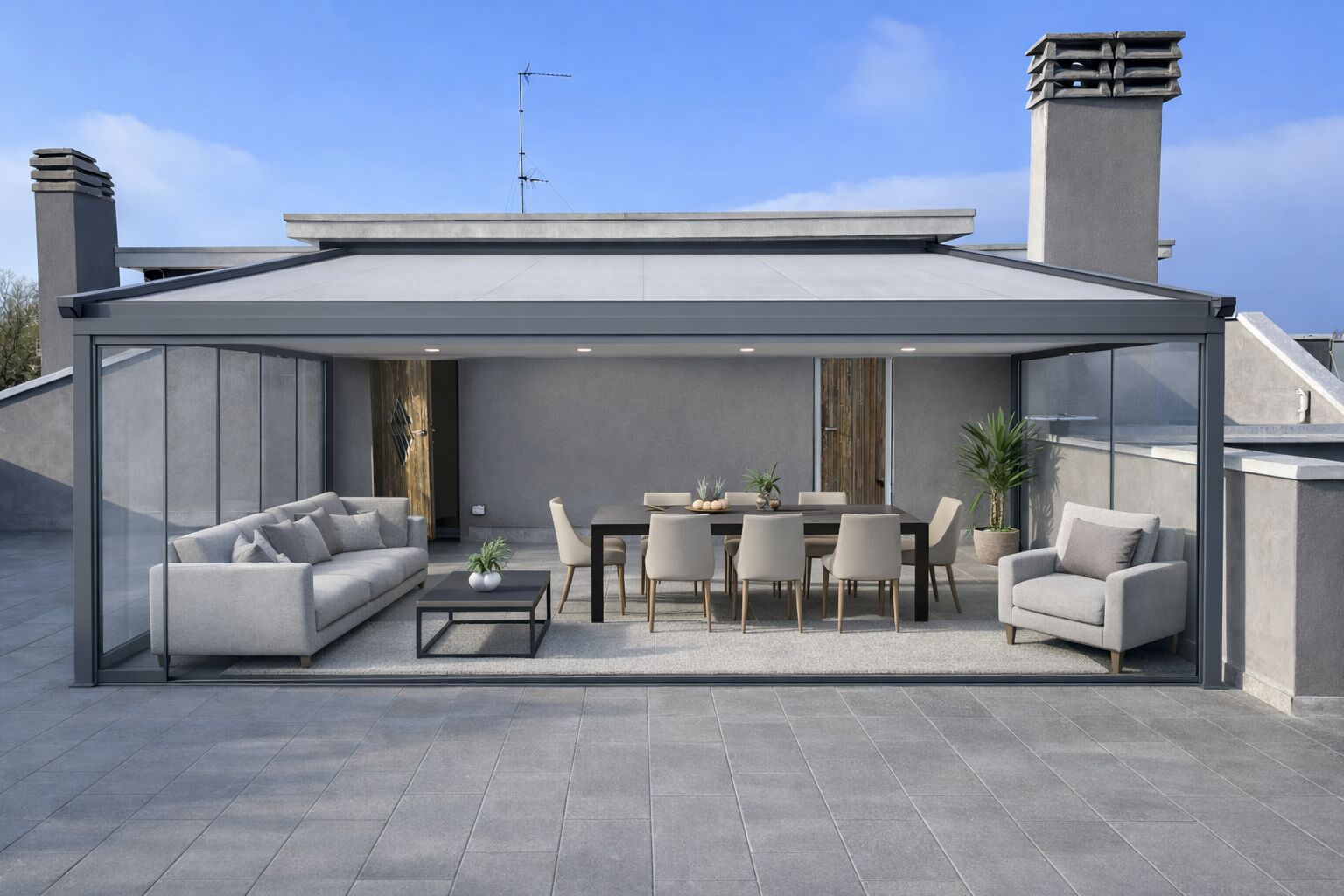 Esempio rendering pergola Espresstenda